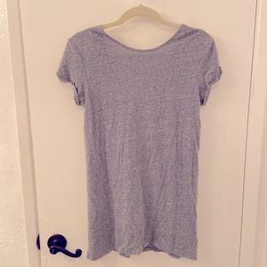 Gray Short sleeve T shirt Dress